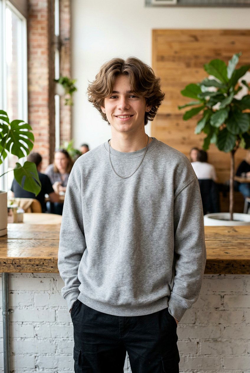 TikTok Fluffy Middle Part Haircut - 20 fluffy haircut for teenage boys - 20 fluffy haircut for teenage boys