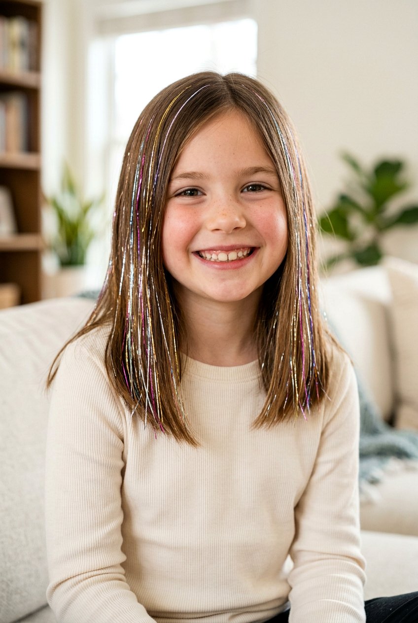 Tinsel Hair For Kids - 20 christmas party hairstyles for girls - 20 christmas party hairstyles for girls