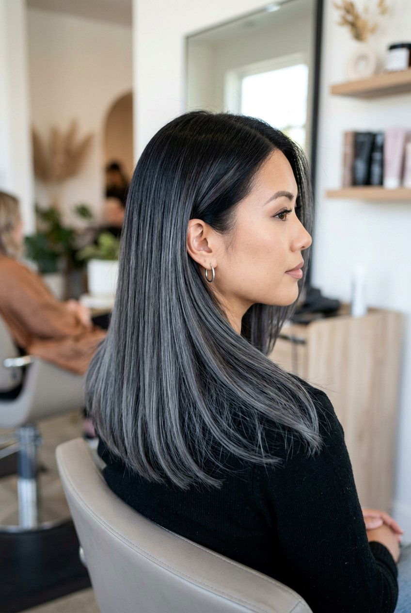 Titanium balayage black hair - 20 balayage for black hair - 20 balayage for black hair