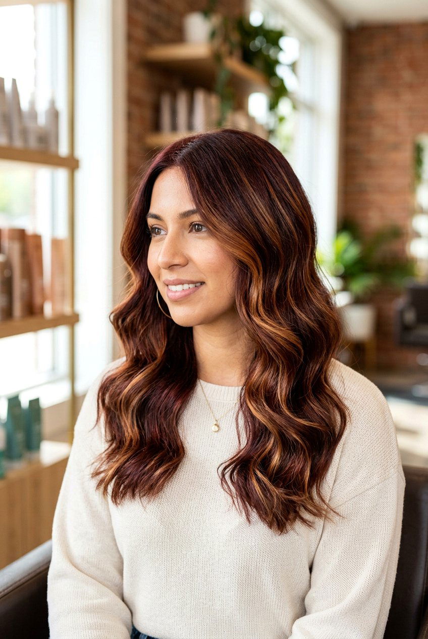 Toasted Almond Highlights on Mahogany Hair - 20 toasted almond hair color - 20 toasted almond hair color