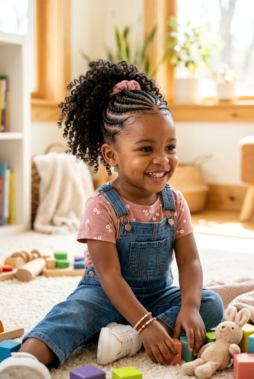 Toddler Cornrow Ponytail - 20 toddler ponytail ideas - 20 toddler ponytail ideas