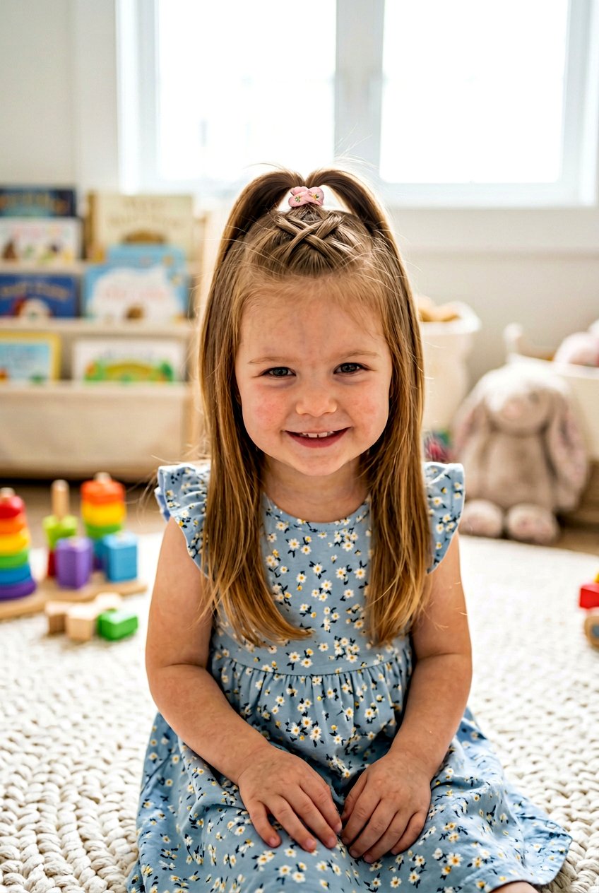 Toddler Criss Cross Ponytail - 20 toddler ponytail ideas - 20 toddler ponytail ideas