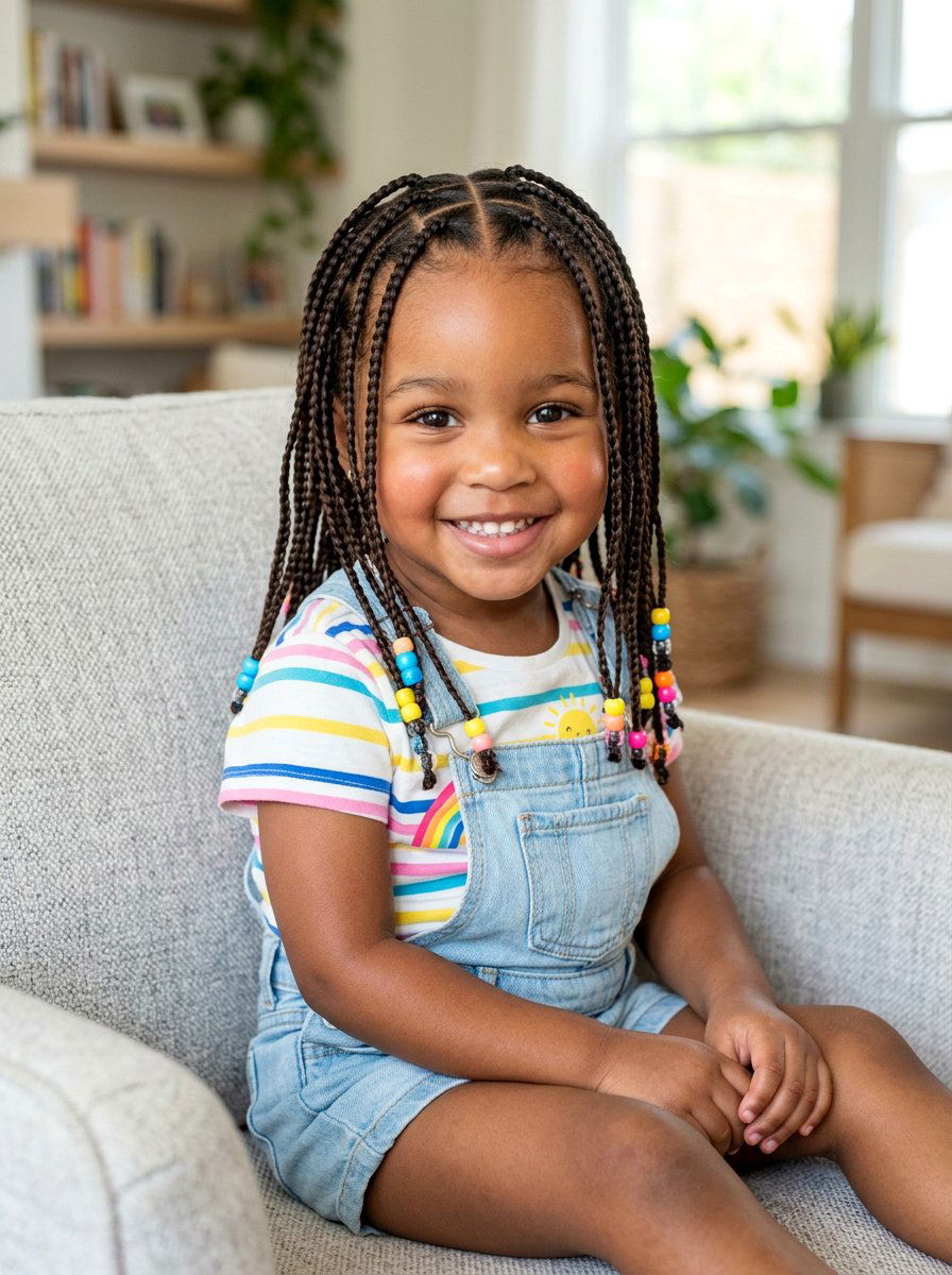 Toddler Knotless Braids - 20 protective braid styles for toddlers - 20 protective braid styles for toddlers