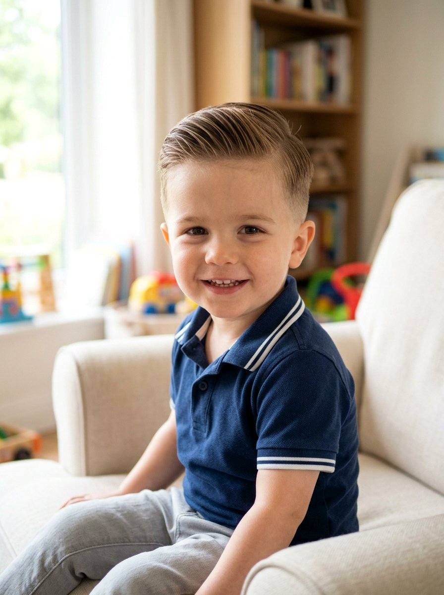 Toddler Taper Haircut With Brushed Back Top - 20 toddler taper haircut ideas - 20 toddler taper haircut ideas