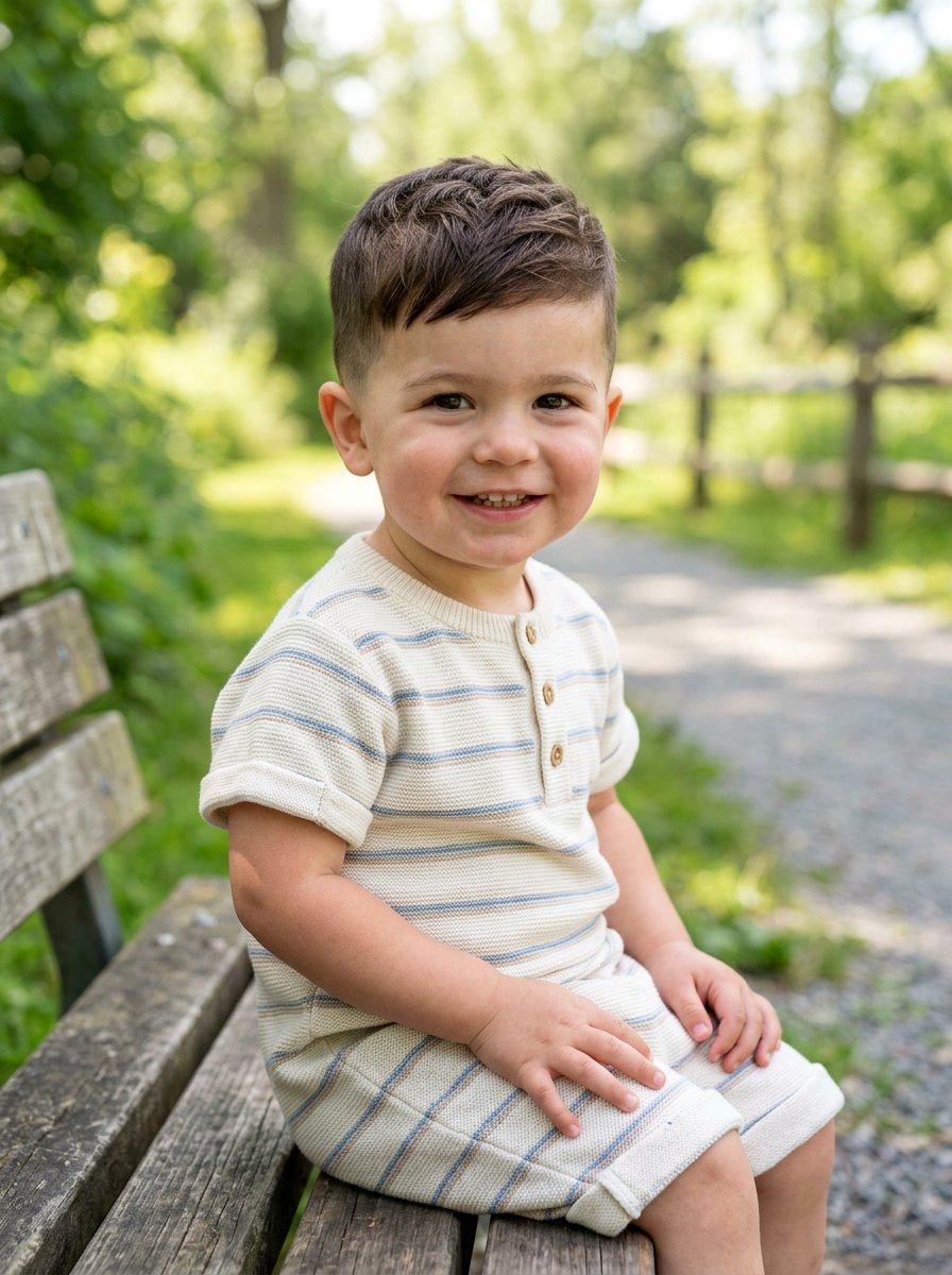 Toddler Taper Haircut With Brushed Forward Top - 20 toddler taper haircut ideas - 20 toddler taper haircut ideas