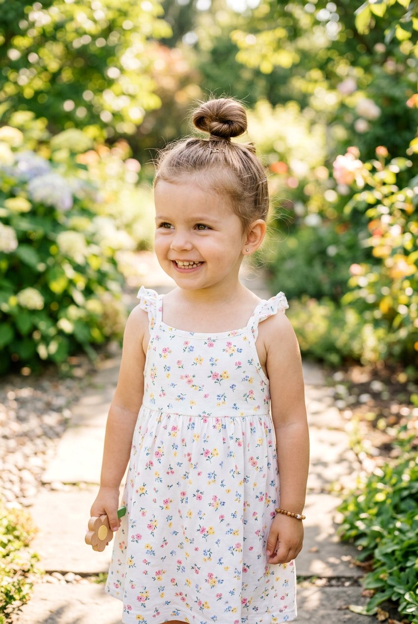 Toddler Top Knot Ponytail - 20 toddler ponytail ideas - 20 toddler ponytail ideas