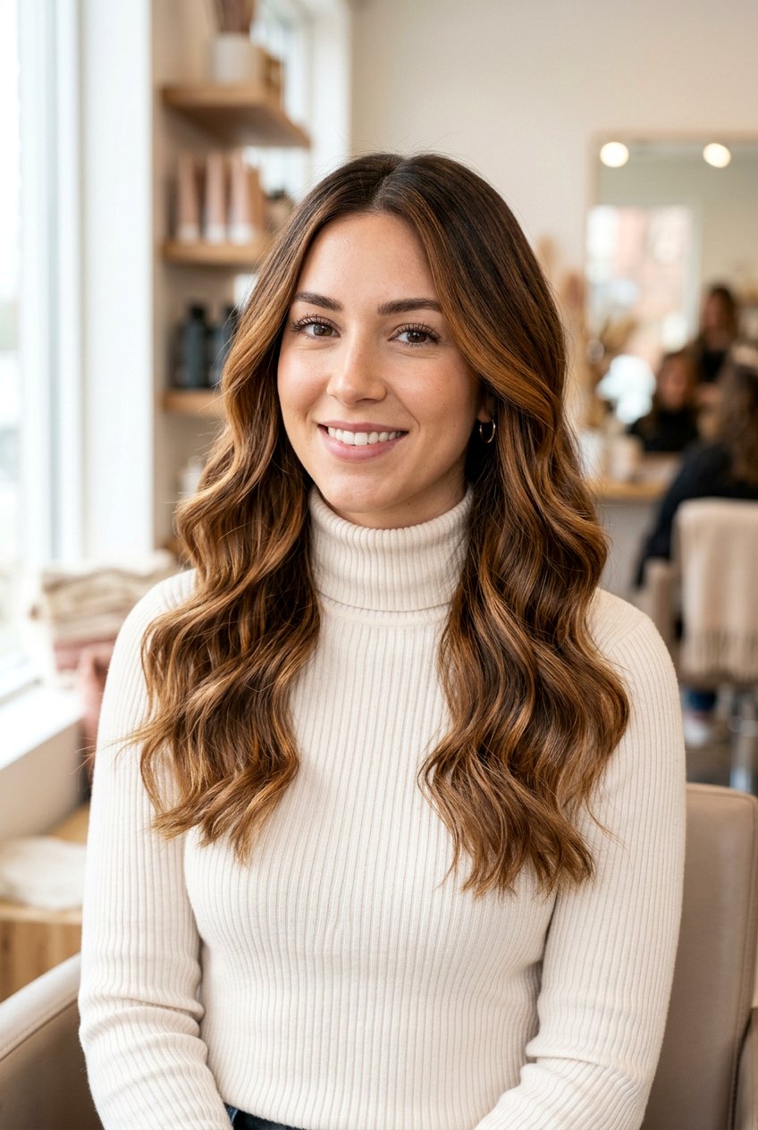 Toffee Brown Balayage Root Melt - 20 brunette balayage with root melt - 20 brunette balayage with root melt