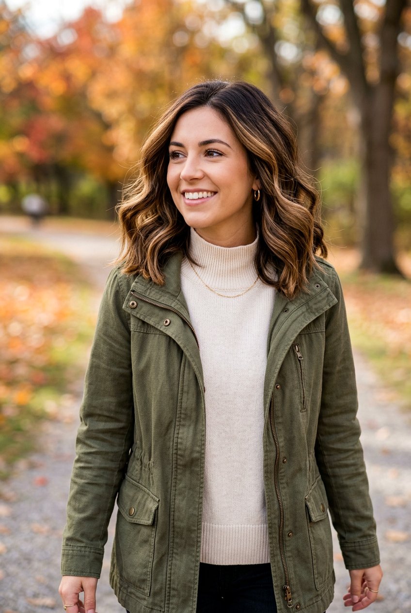 Toffee Brunette Balayage Lob - 20 autumn brunette balayage ideas - 20 autumn brunette balayage ideas