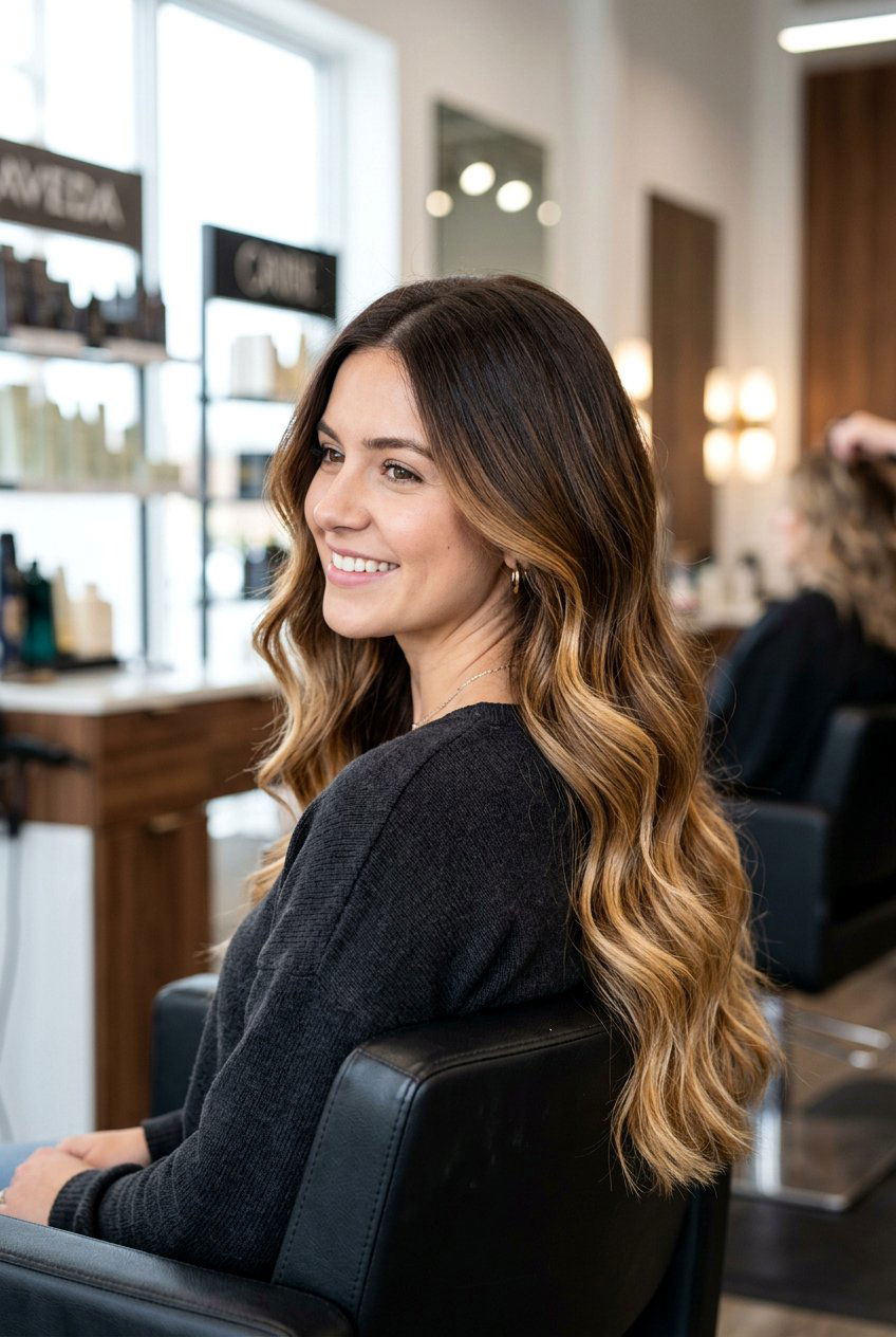 Toffee Caramel Balayage On Long Hair - 20 caramel balayage for warm skin tones - 20 caramel balayage for warm skin tones