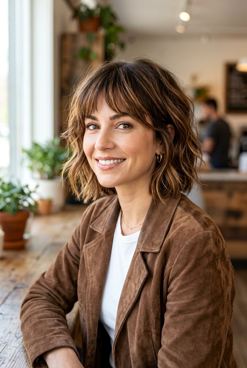 Toffee Highlight Brown Bob - 20 bob hair color ideas for brunettes - 20 bob hair color ideas for brunettes