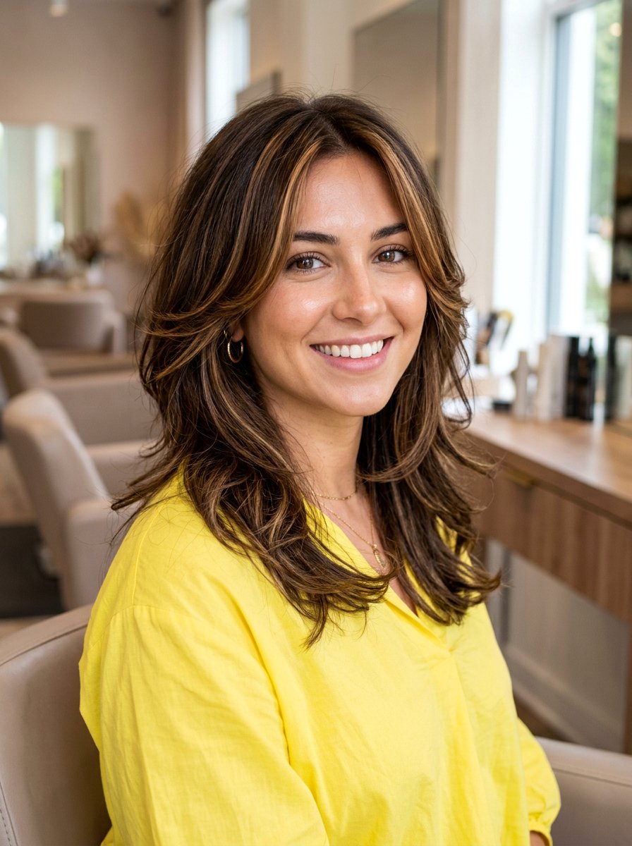 20 Dimensional Brunette For Shoulder Length Hair Looks