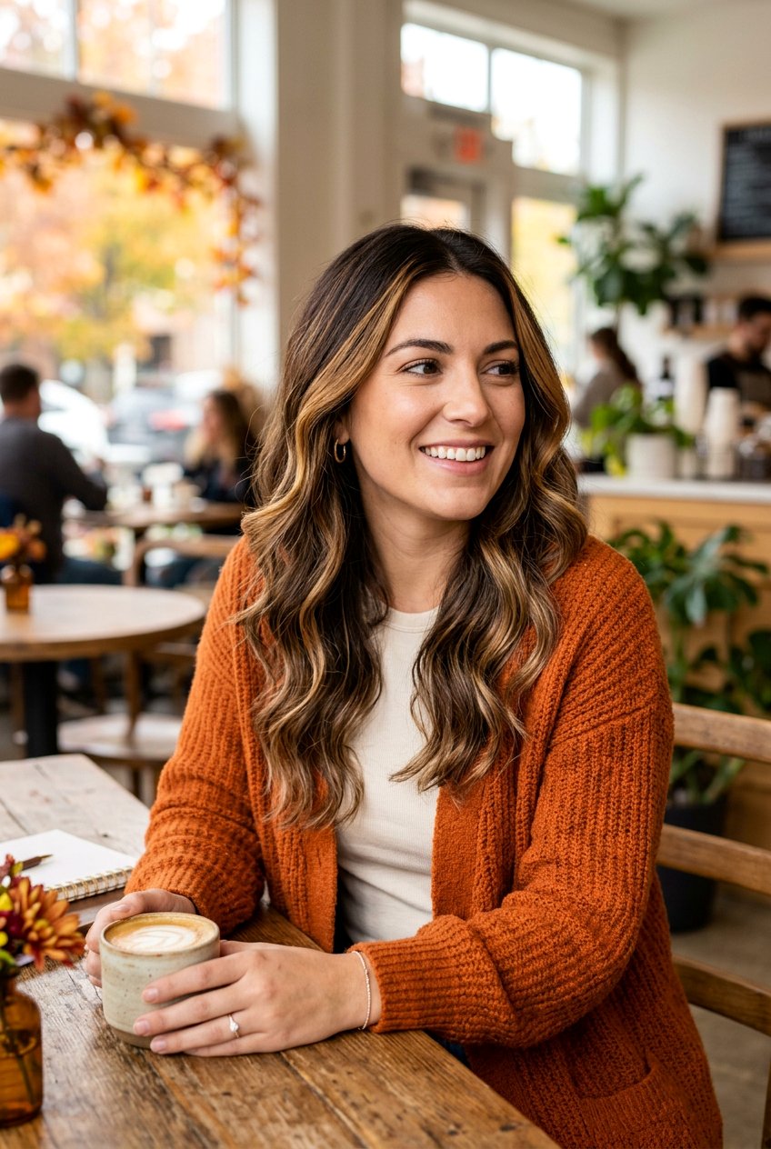 Toffee Highlights On Brunette - 20 brunette color refresh ideas - 20 brunette color refresh ideas