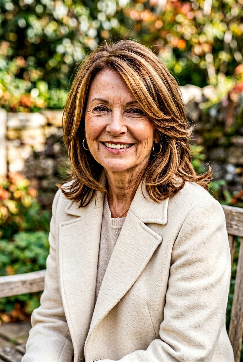 Toffee Highlights - 20 hair color for women over 70 with warm skin tone - 20 hair color for women over 70 with warm skin tone