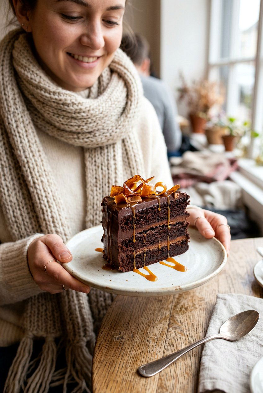 Toffee Ribbon Pieces On Dark Brown Layers - 20 brunette ribbons for long layered hair - 20 brunette ribbons for long layered hair