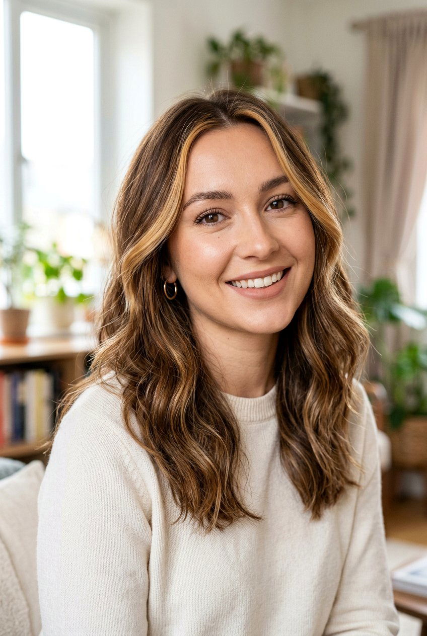 Toffee brown hair with face framing highlights - 20 toffee brown hair color - 20 toffee brown hair color