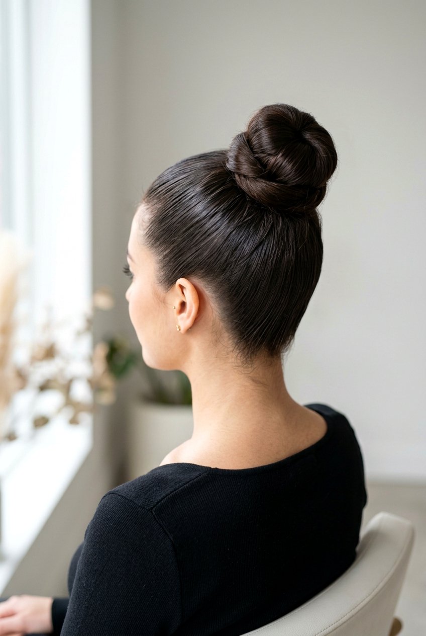 Top Knot - 20 business casual hairstyles - 20 business casual hairstyles