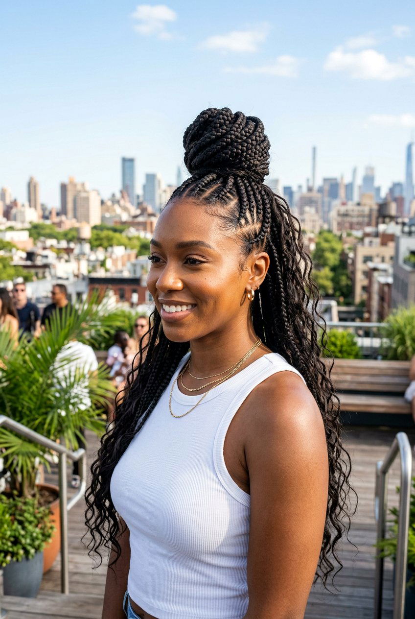 Top Knot Braids - 20 vacation protective braids - 20 vacation protective braids