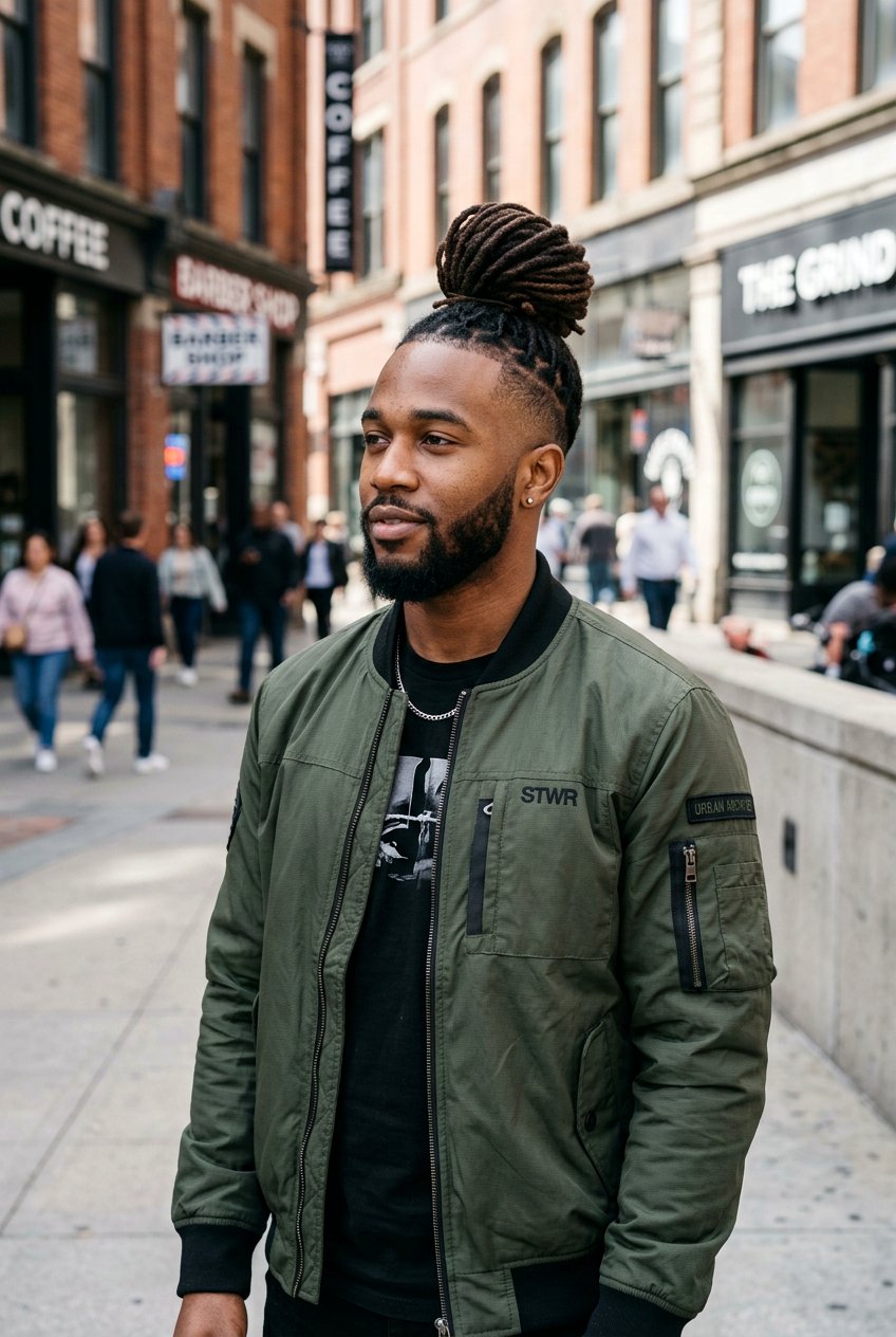 Top Knot Dread Bun - 20 dread bun hairstyle men - 20 dread bun hairstyle men
