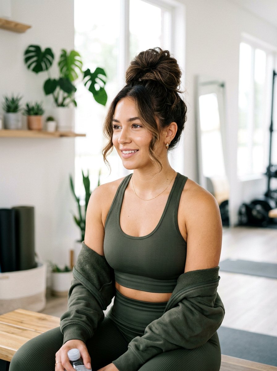 Top Knot For Layered Hair - 20 easy hairstyle for shoulder length layers - 20 easy hairstyle for shoulder length layers