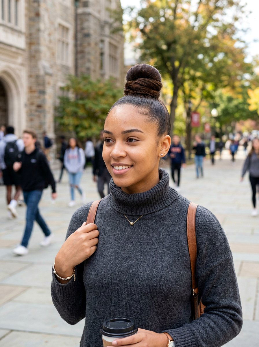Top Knot Hairstyle For College - 20 cute hairstyle for college campus - 20 cute hairstyle for college campus