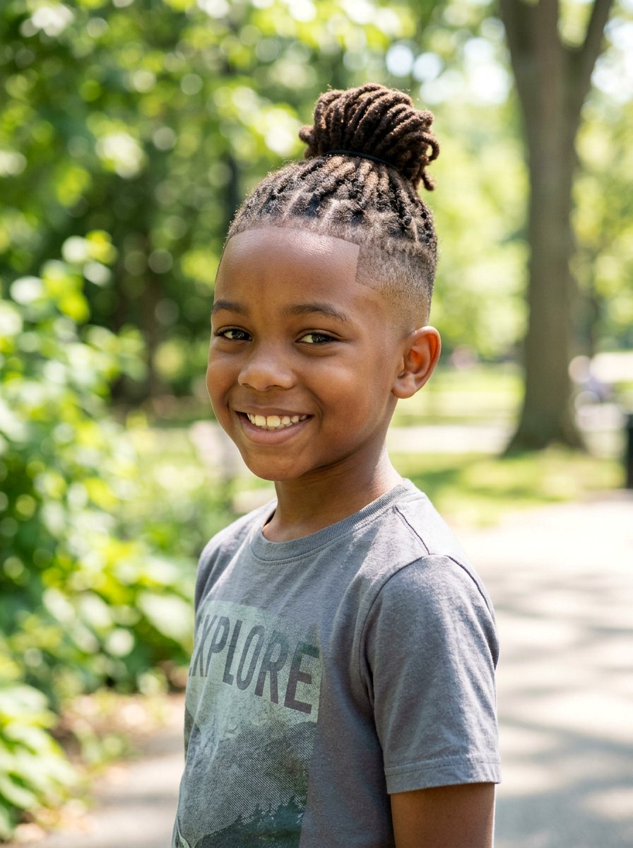 Top Knot Locs - 20 school loc styles for boys - 20 school loc styles for boys