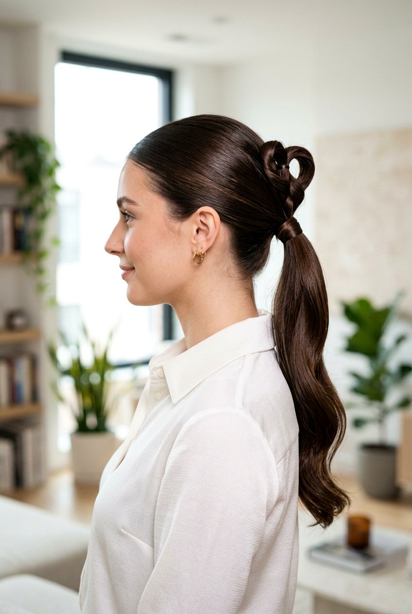 Topsy Tail Heart Ponytail - 20 heart ponytail hairstyle - 20 heart ponytail hairstyle