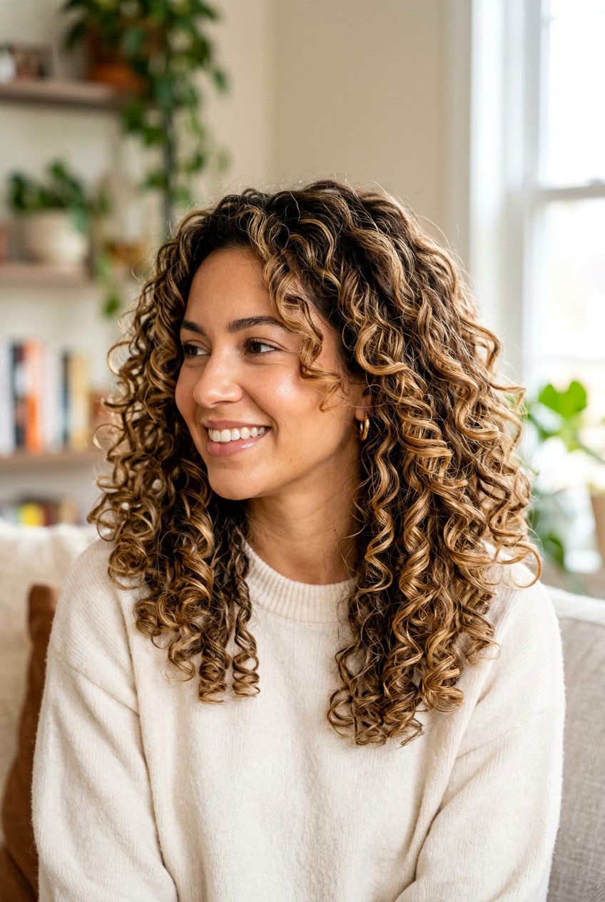 Tortoiseshell Blonde Highlights on Curly Hair - 20 blonde highlights for curly hair - 20 blonde highlights for curly hair