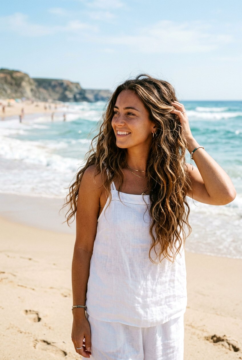 Tousled Beach Waves - 20 summer hairstyles for women - 20 summer hairstyles for women