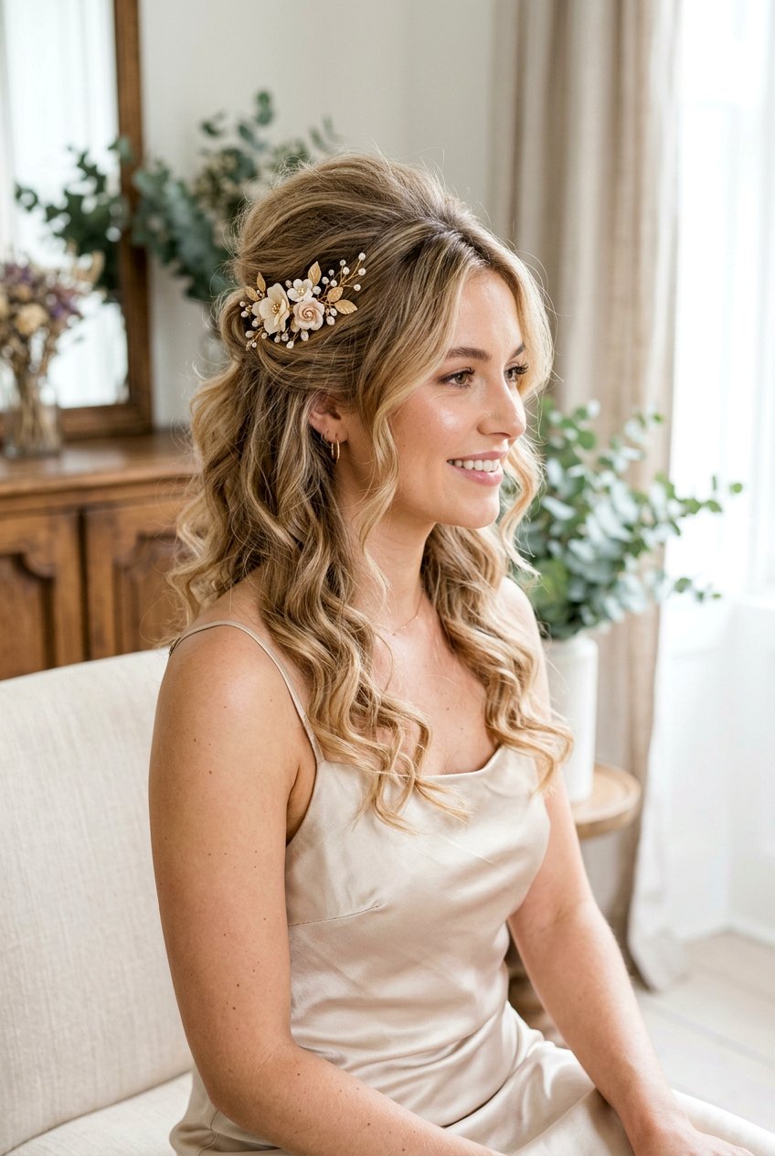 Tousled Beehive Half Updo - 20 beehive bun hairstyle - 20 beehive bun hairstyle