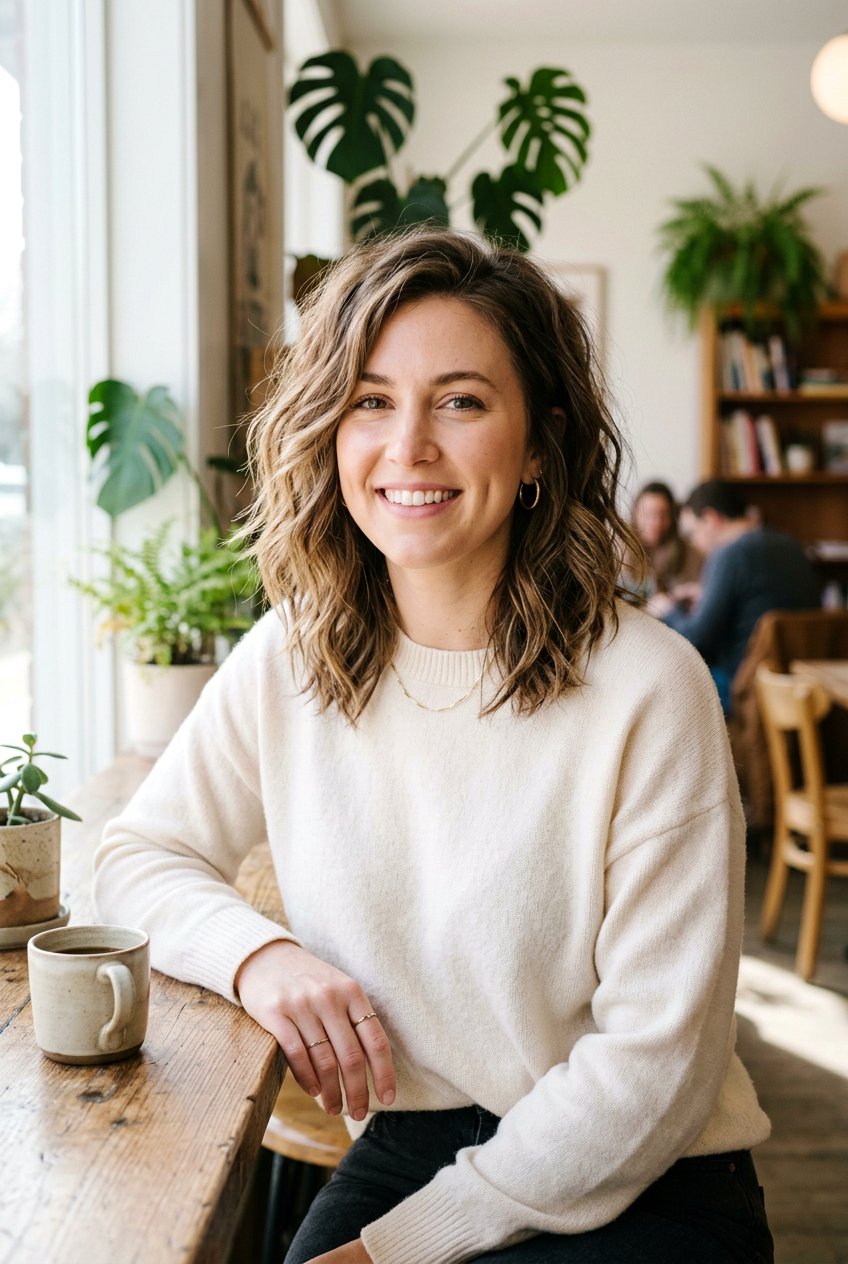 Tousled Lob With Textured Ends - 20 date night hairstyles - 20 date night hairstyles