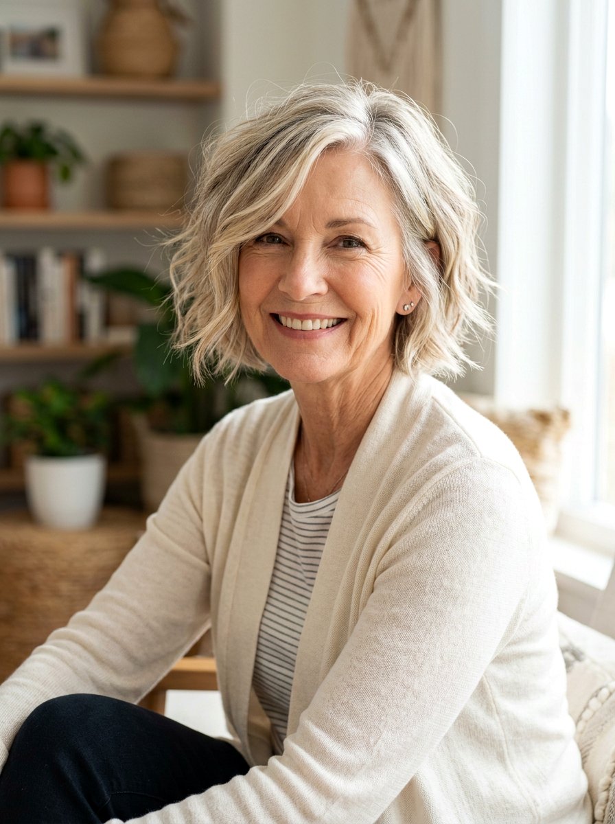 Tousled Short Bob Haircut Over 60 - 20 short haircut for women over 60 with fine hair - 20 short haircut for women over 60 with fine hair