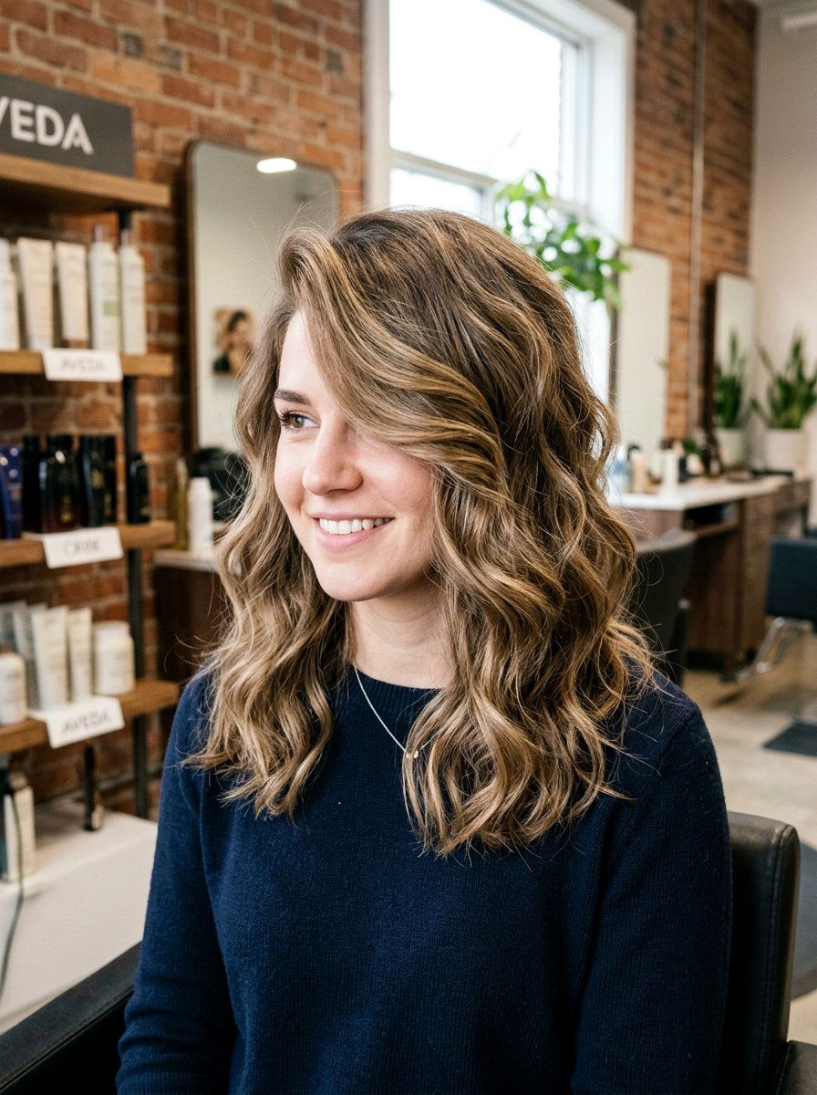 Tousled Wavy Haircut With Side Part For Women - 20 tousled wavy haircut for women - 20 tousled wavy haircut for women