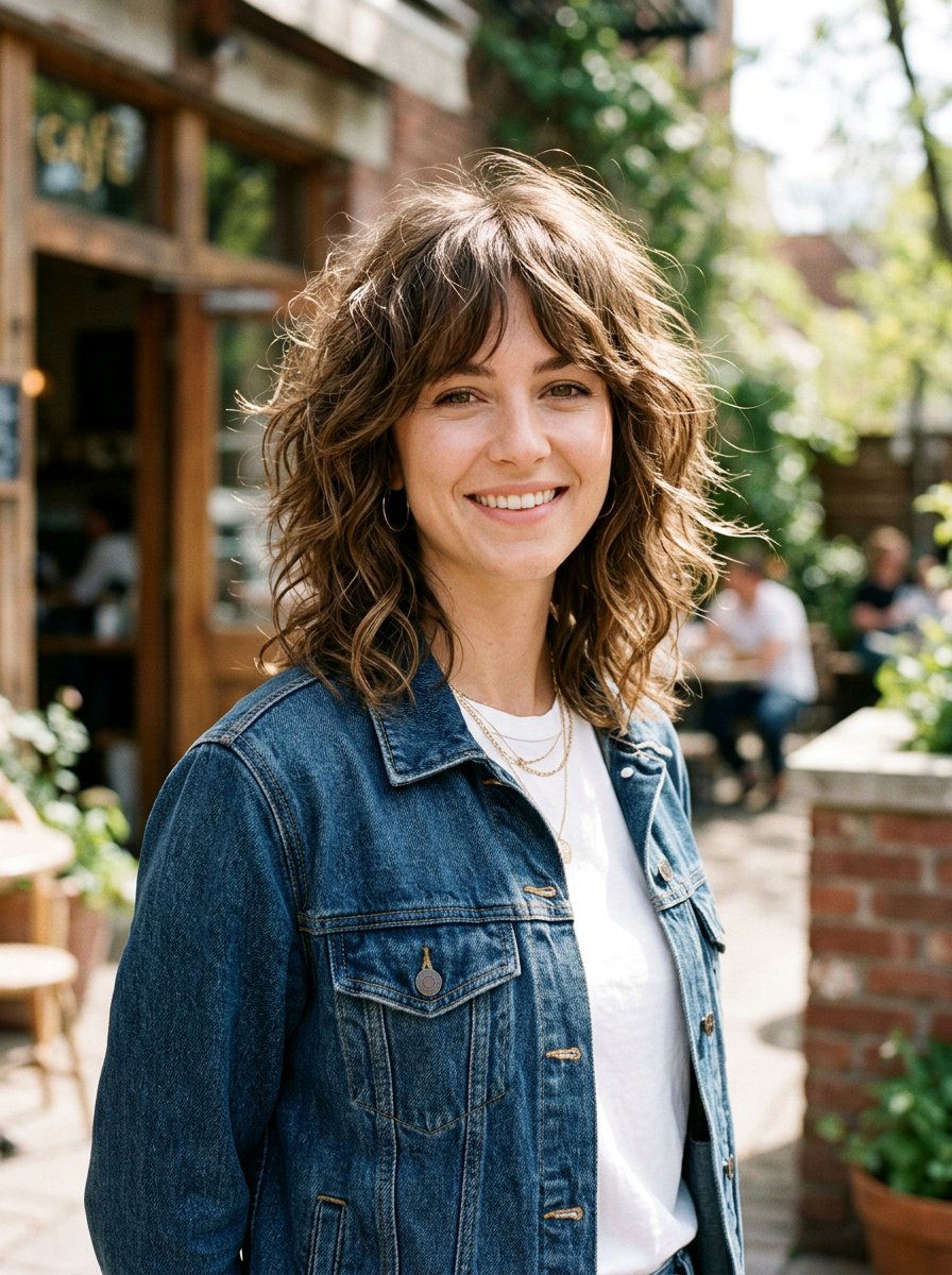 Tousled Wavy Wolf Cut For Medium Length - 20 wavy wolf cut for medium hair - 20 wavy wolf cut for medium hair