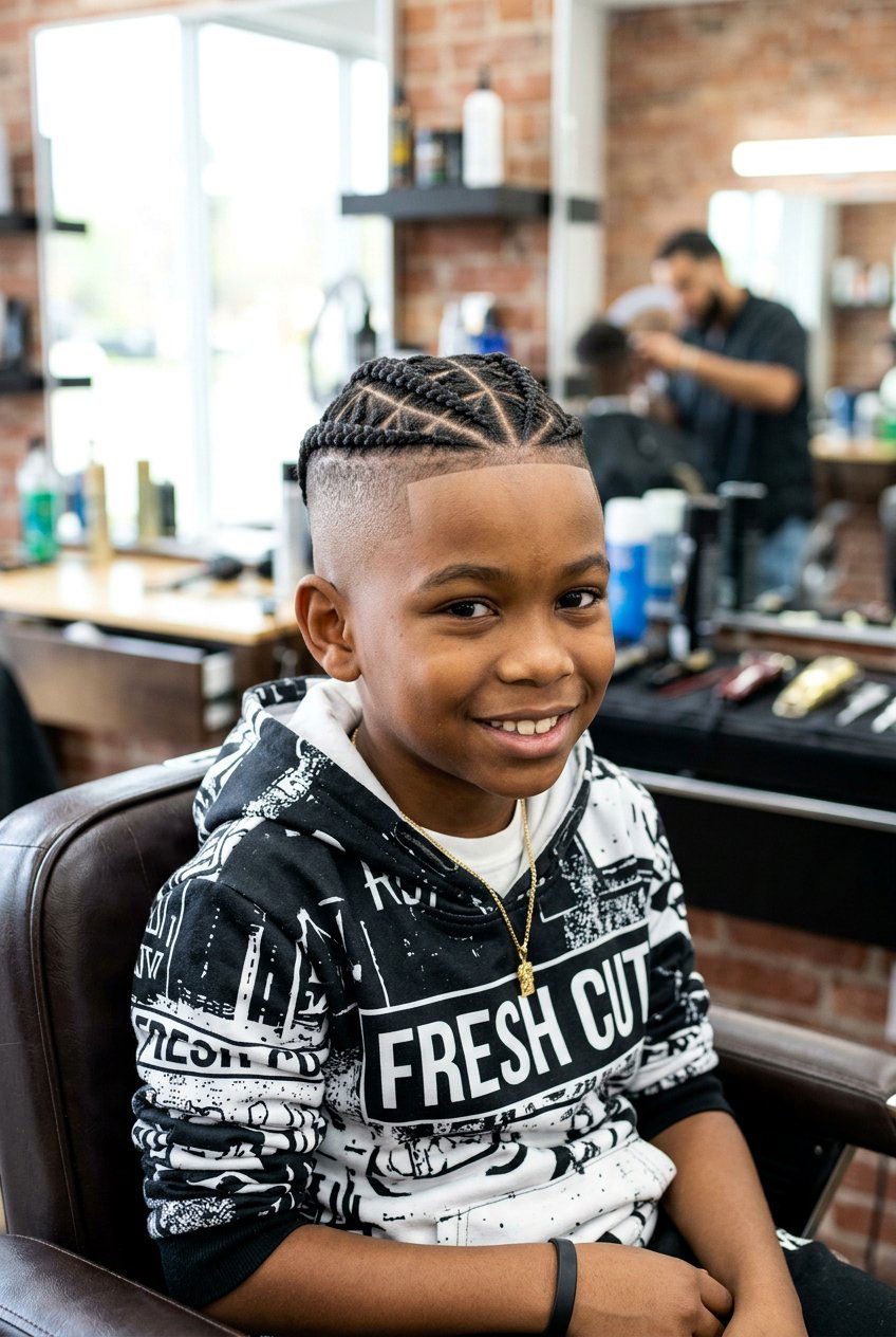 Triangle Braids With Bald Fade - 20 boys braids with fade - 20 boys braids with fade