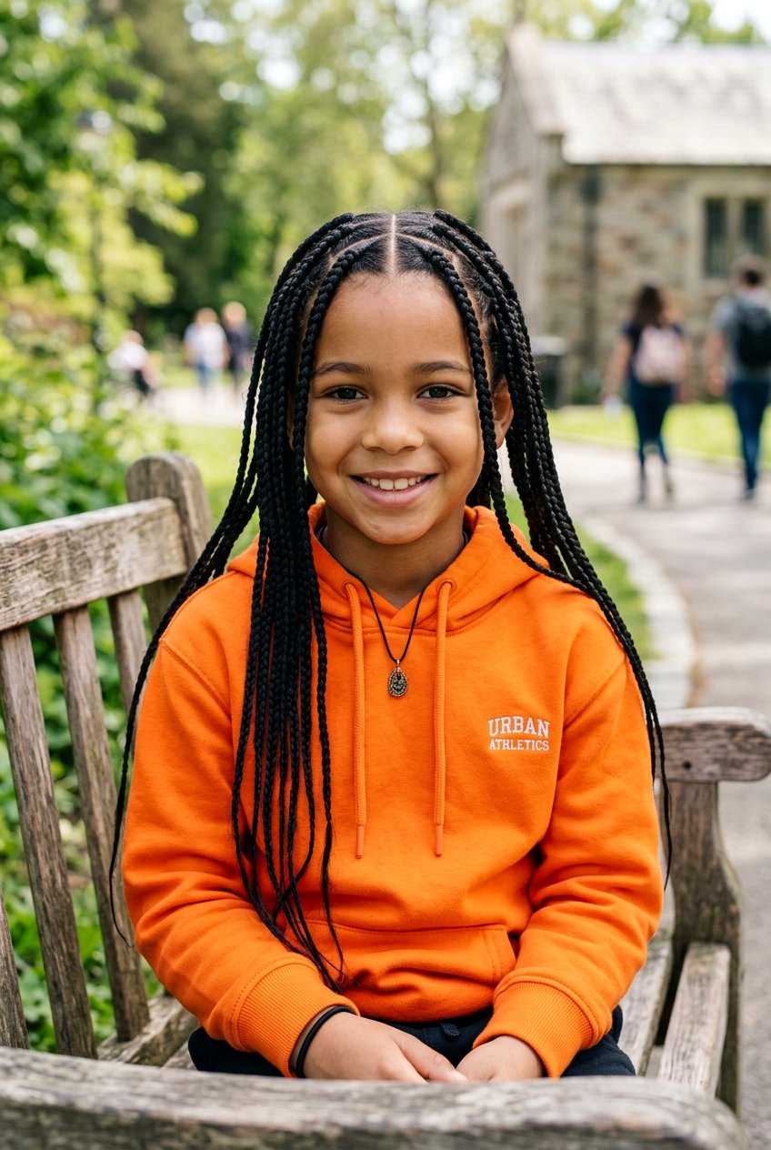 Triangle Part Box Braids - 20 biracial boys braid styles - 20 biracial boys braid styles