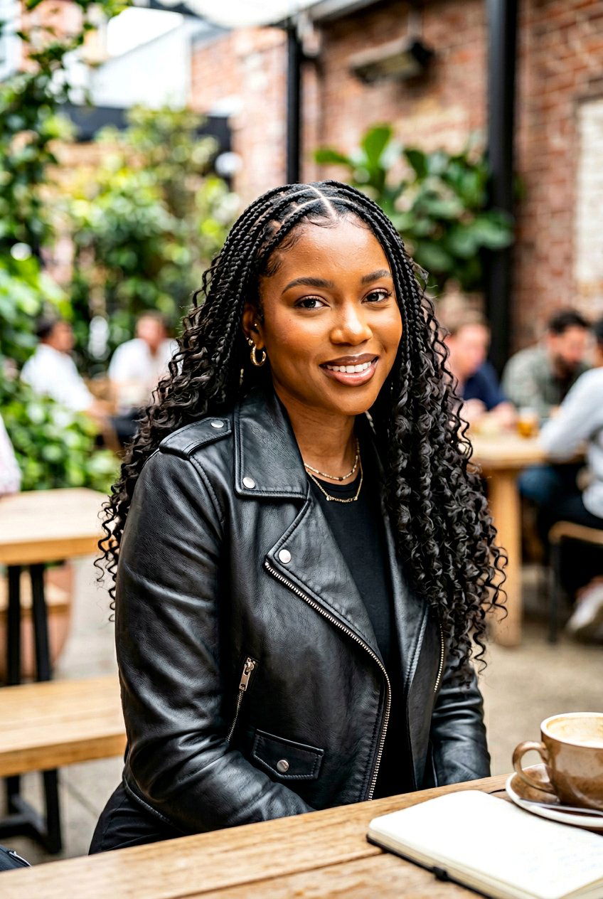 Triangle Part Goddess Knotless Braids - 20 goddess knotless braids styles - 20 goddess knotless braids styles