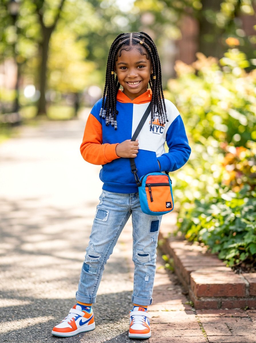 Triangle Part Knotless Braids For Kids - 20 kids knotless braids styles - 20 kids knotless braids styles