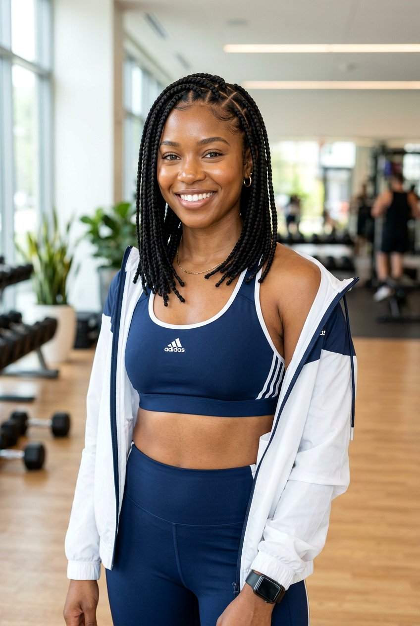 Triangle Part Medium Knotless Braids - 20 medium knotless braids styles - 20 medium knotless braids styles