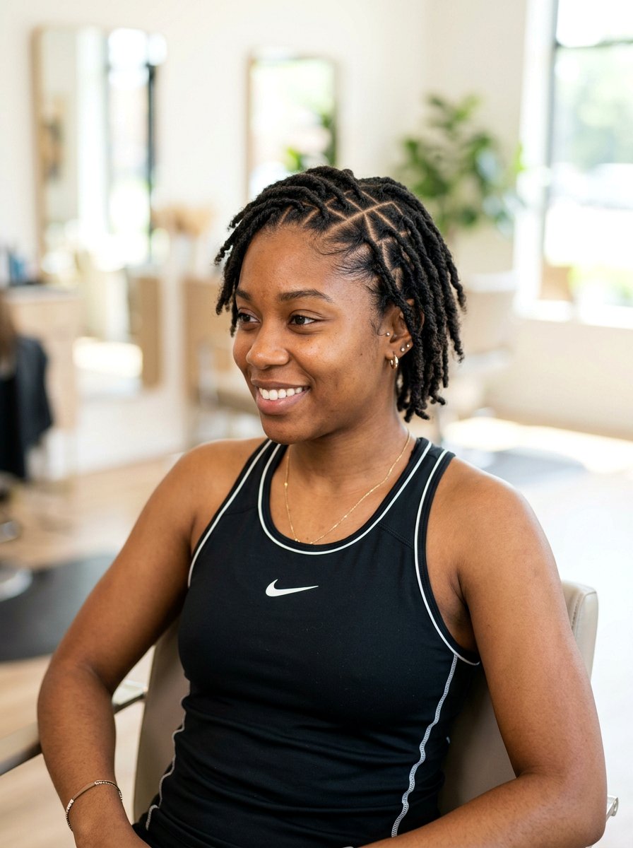 Triangle Part Starter Locs - 20 starter loc styles for women - 20 starter loc styles for women