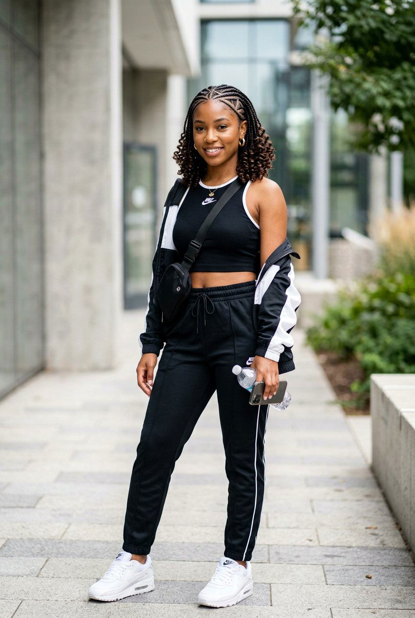 Triangle Parted Cornrows With Curly Tips - 20 straight back cornrows with curly ends - 20 straight back cornrows with curly ends