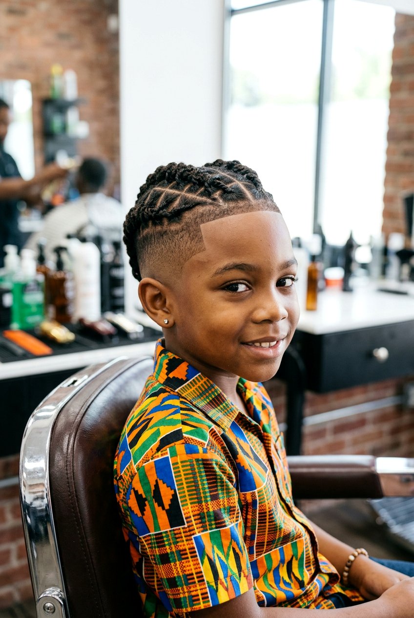 Triangle Parting Twists Fade - 20 boys twists with fade - 20 boys twists with fade