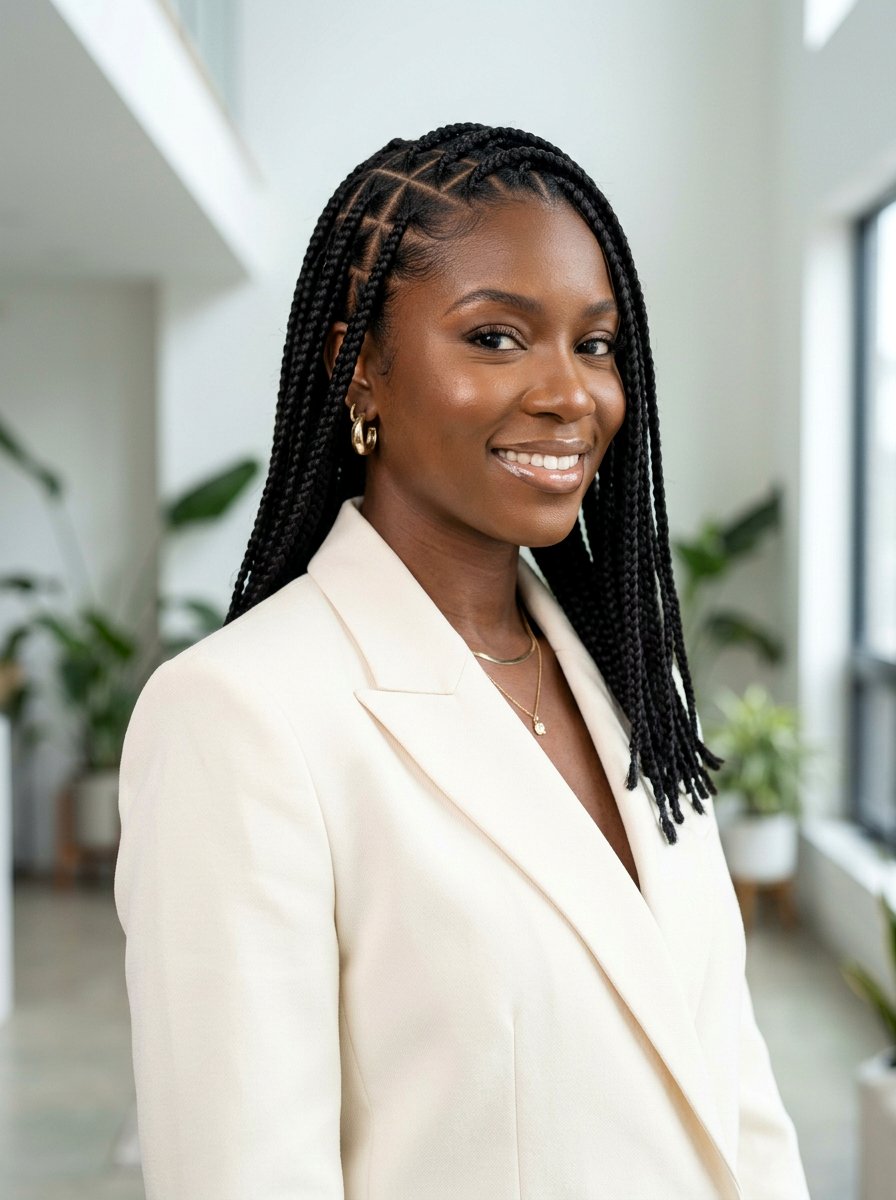 Triangle part shoulder length knotless braids - 20 shoulder length knotless braids - 20 shoulder length knotless braids