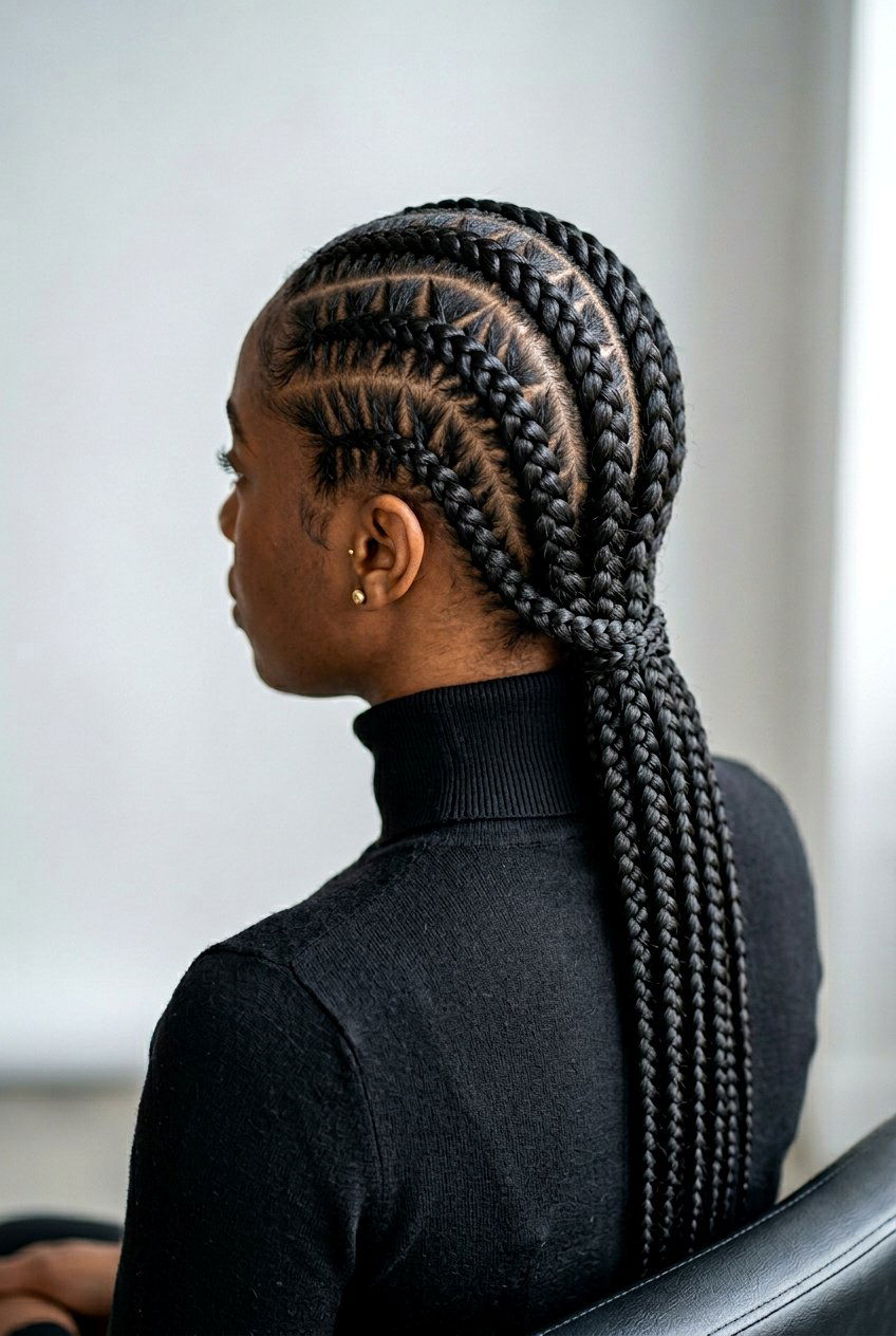 Triangle parting cornrows - 20 creative cornrow parting styles - 20 creative cornrow parting styles