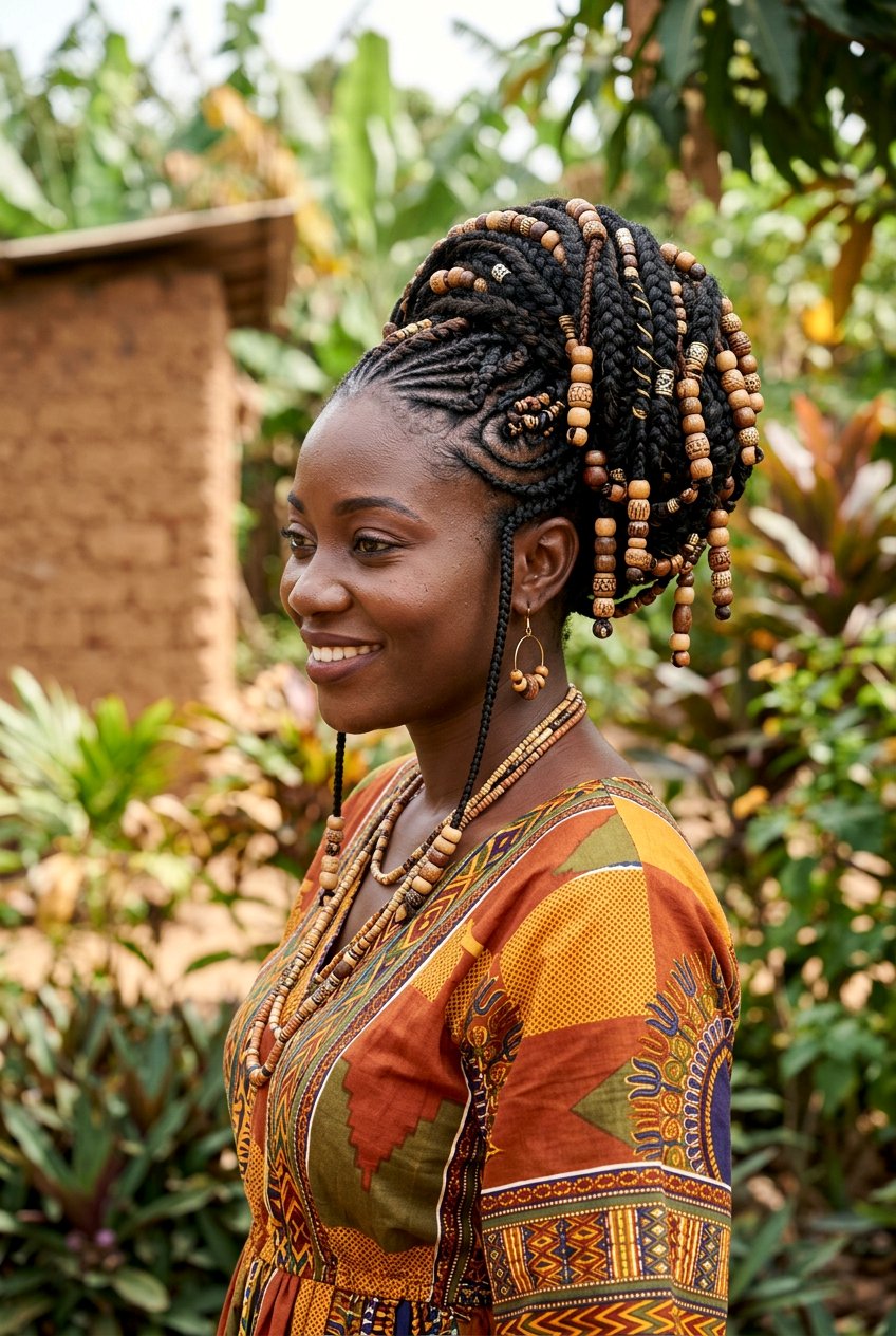 Tribal Braided Bun - 20 braided bun for black women - 20 braided bun for black women