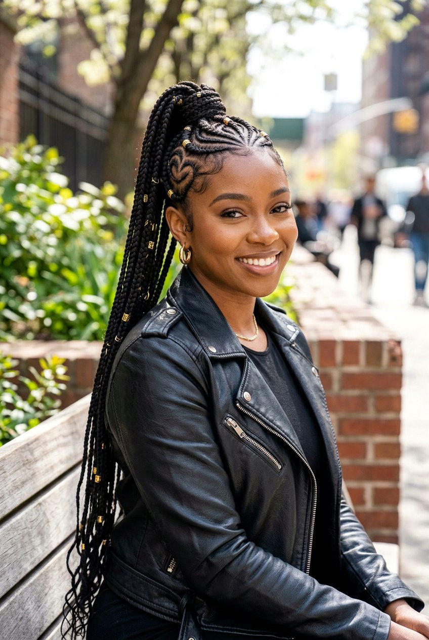Tribal Braided Ponytail - 20 braided ponytail for black women - 20 braided ponytail for black women