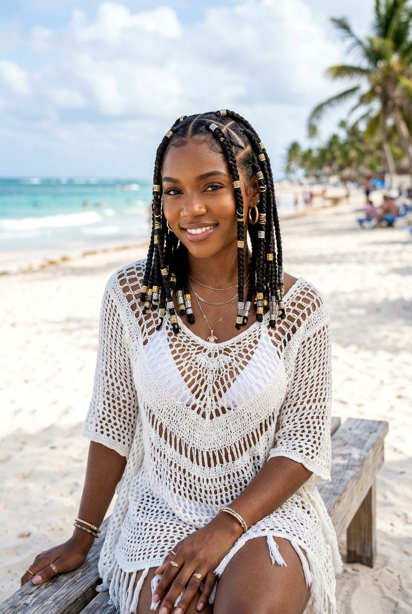Tribal Braids - 20 braided hairstyle for vacation photos - 20 braided hairstyle for vacation photos