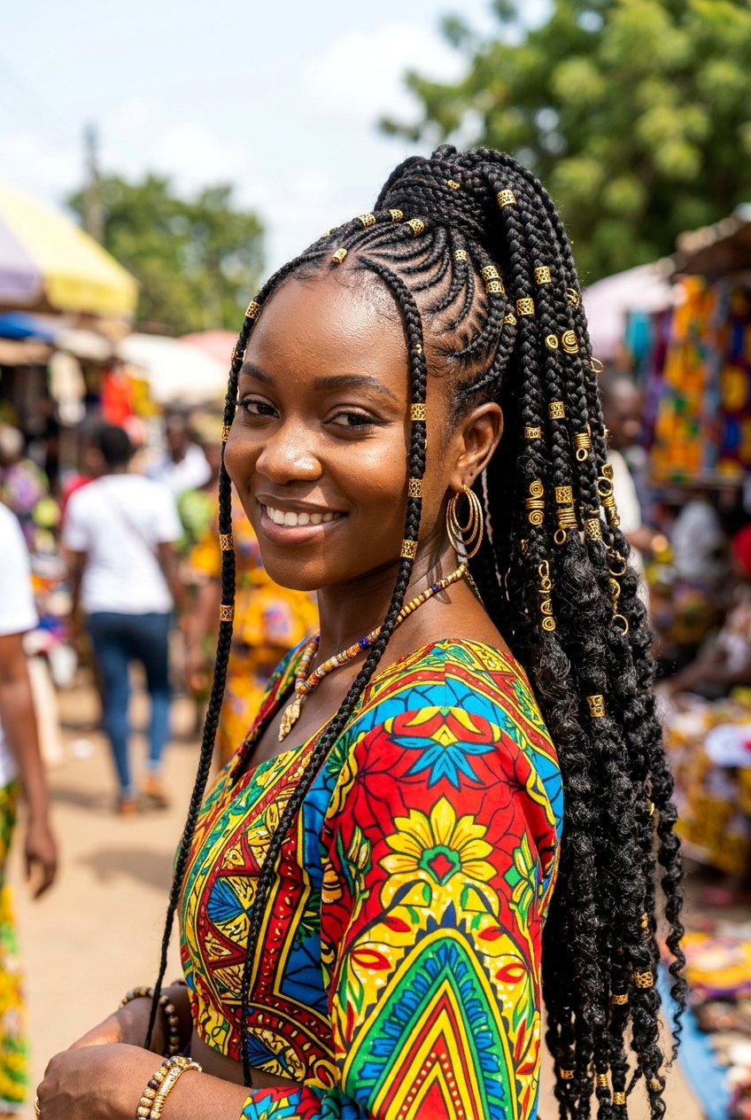 Tribal Braids Ponytail With Weave - 20 cornrows into ponytail with weave - 20 cornrows into ponytail with weave