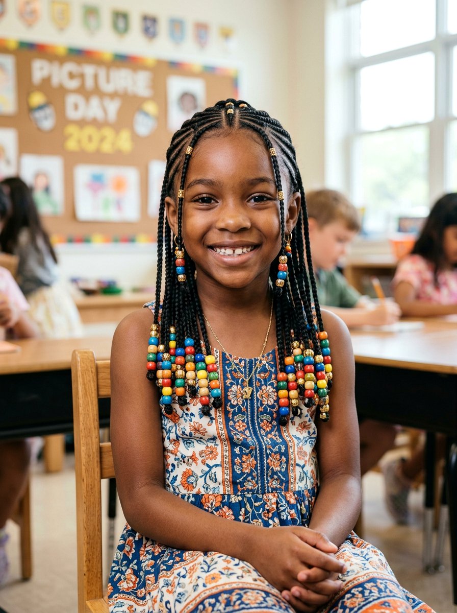 Tribal Braids With Beads Picture Day - 20 picture day braids for black girls - 20 picture day braids for black girls