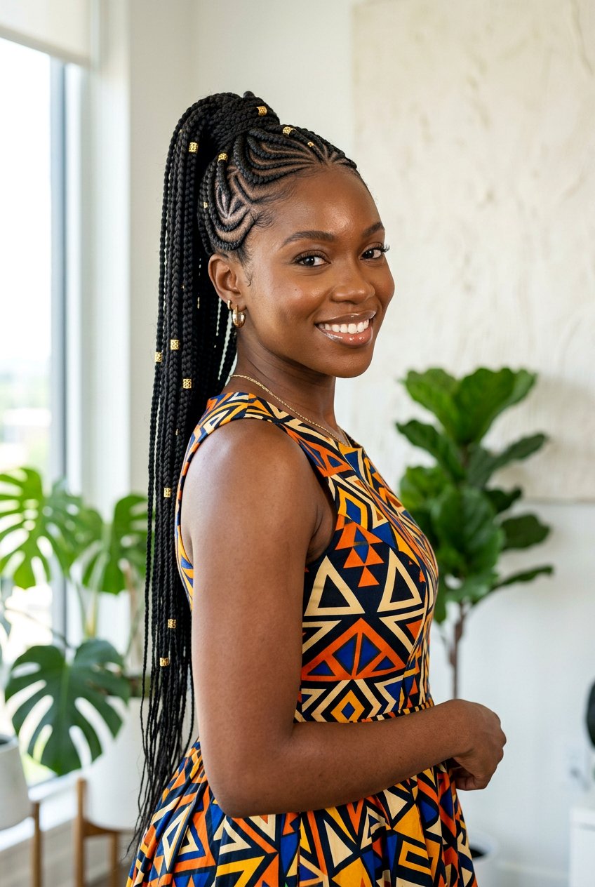 Tribal Braids With Ponytail - 20 natural hair ponytail with braids - 20 natural hair ponytail with braids