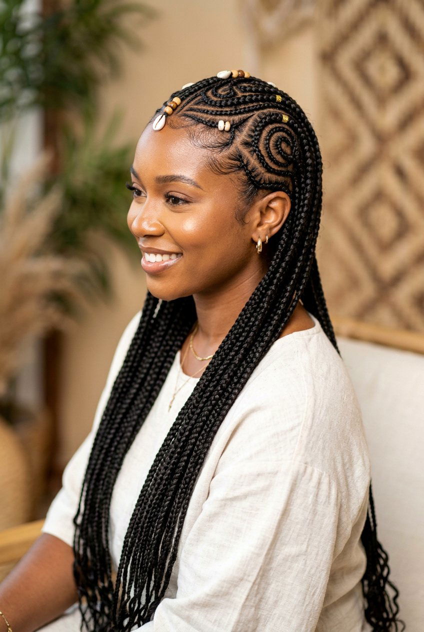 Tribal Cornrows - 20 cornrow hairstyles for black women - 20 cornrow hairstyles for black women